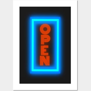 Open Neon Posters and Art